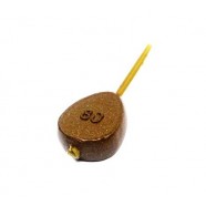 Рибальське грузило, Груша, фарбоване, інлайн, 80г